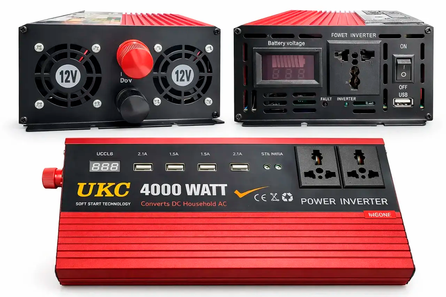 Преобразователь напряжения 4000W AC\DC AR,12V-220V (3054) 38121 фото